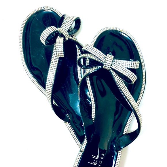 Nicole Miller Rhinestone Sandals - Picture 3 of 12